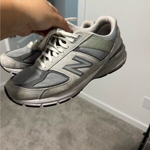 New Balance Gray and White Sneakers